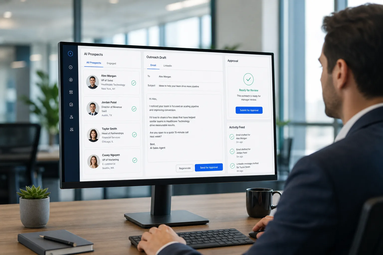 AmroGen — AI Sales Agent visual