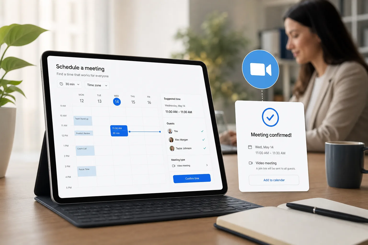 AmroMeet — Instant Meet and booking visual